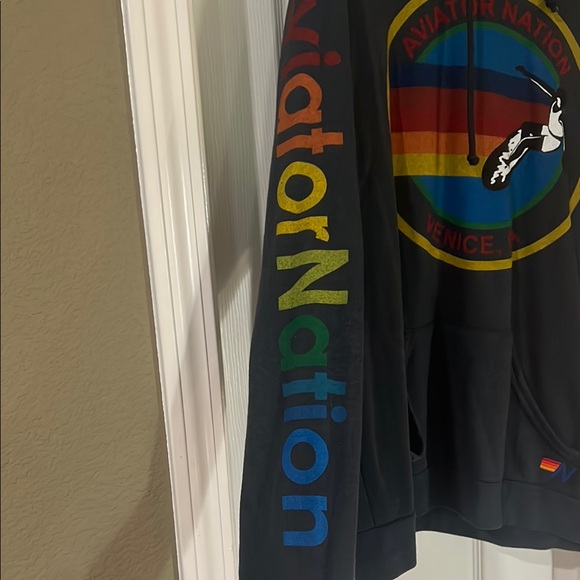 Aviator Nation Black Sweatshirt with Retro Graphic - Picture 3 of 5